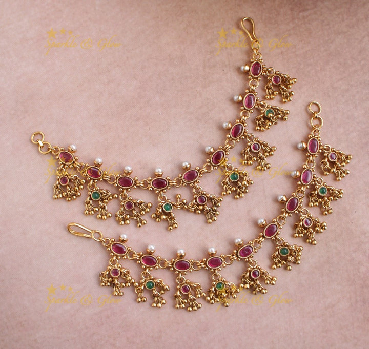 Gold Alike Kemp earchain with Gold Droppings