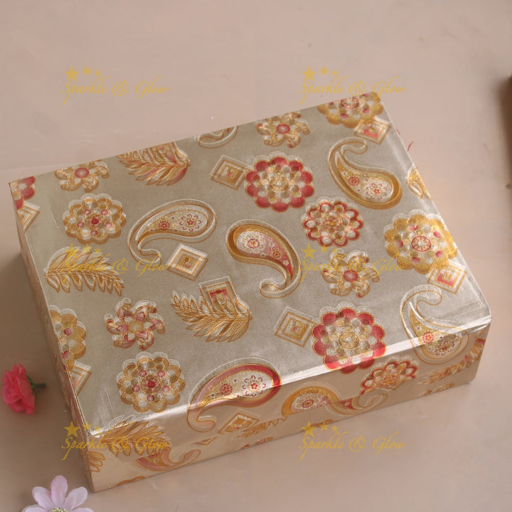 Stunning Floral print 3 roller bangle organizer Box