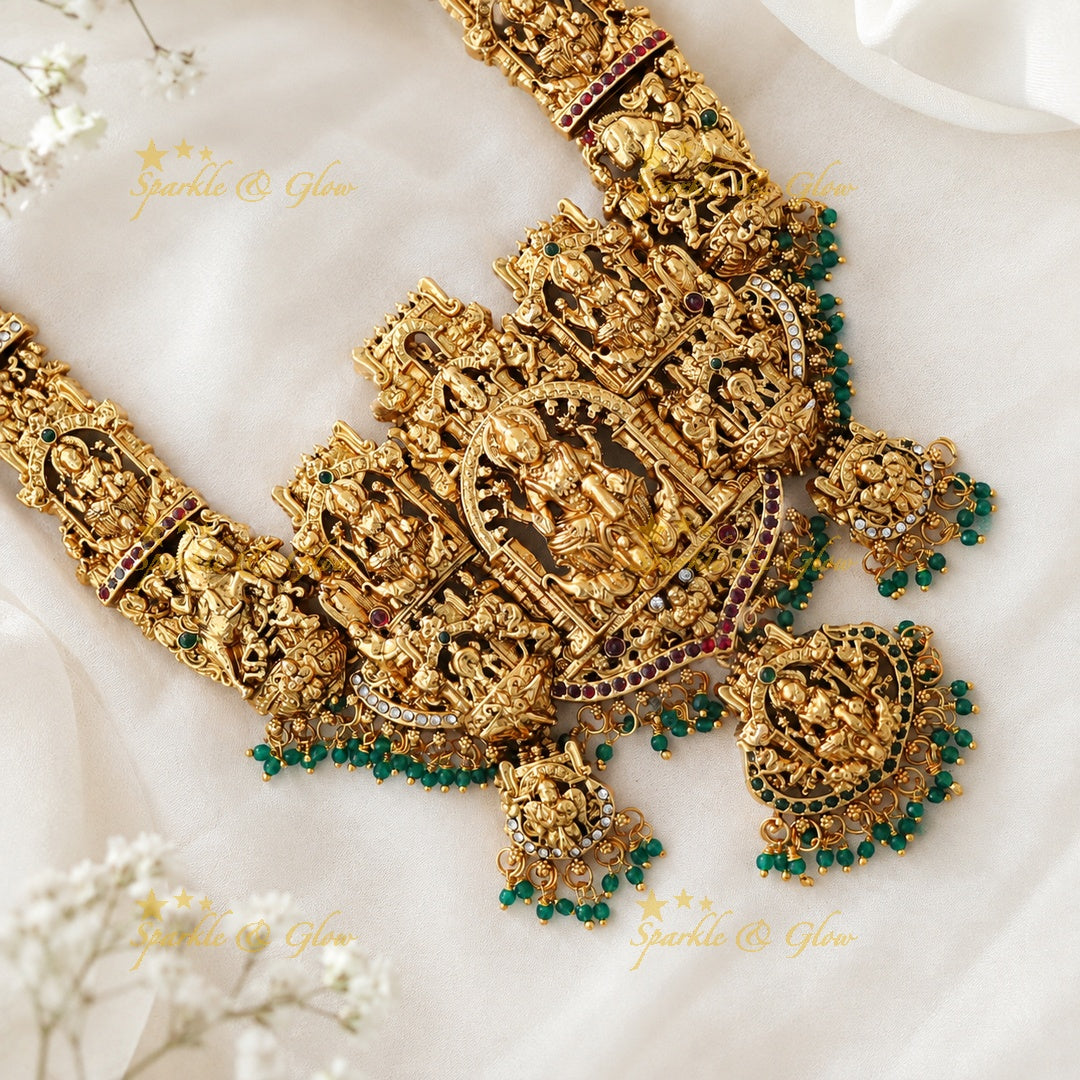 Enchanting Gold Temple Necklace for Celebrations