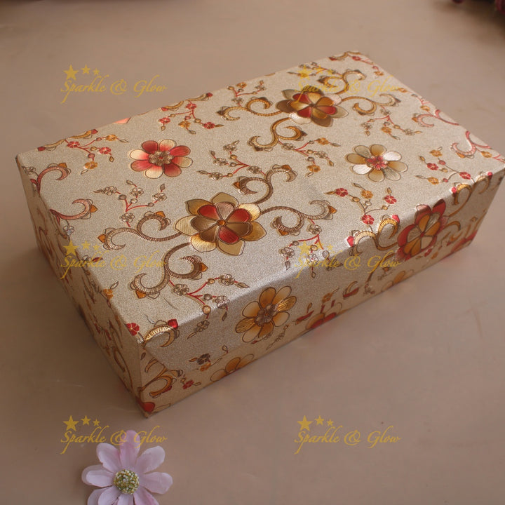 Elegant Flower print 2 roller bangle organizer Box