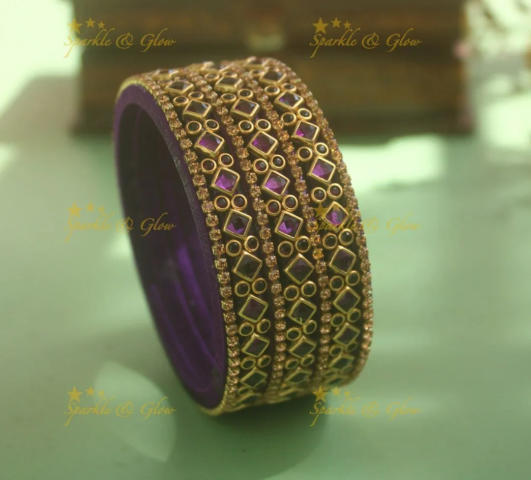 Stunning Silk Thread Bangles with Diamond Bubbles