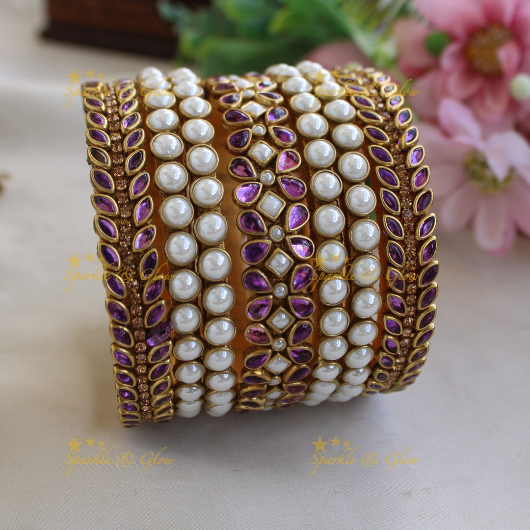 Gorgeous Floral Leaflet and bubble design Silk Thread Bridal Bangles