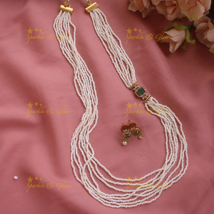 Multilayered Moggapu Pearl Haram- Pink