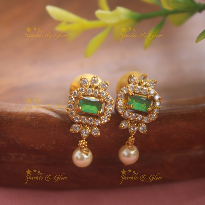 Multilayered Moggapu Pearl Haram - Green - Sparkle and Glow - Back Thread - 