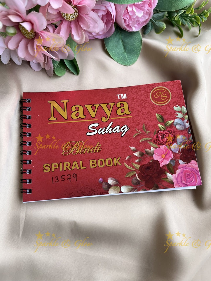 Navya daily wear round bindi with single size in spiral book in assorted colours