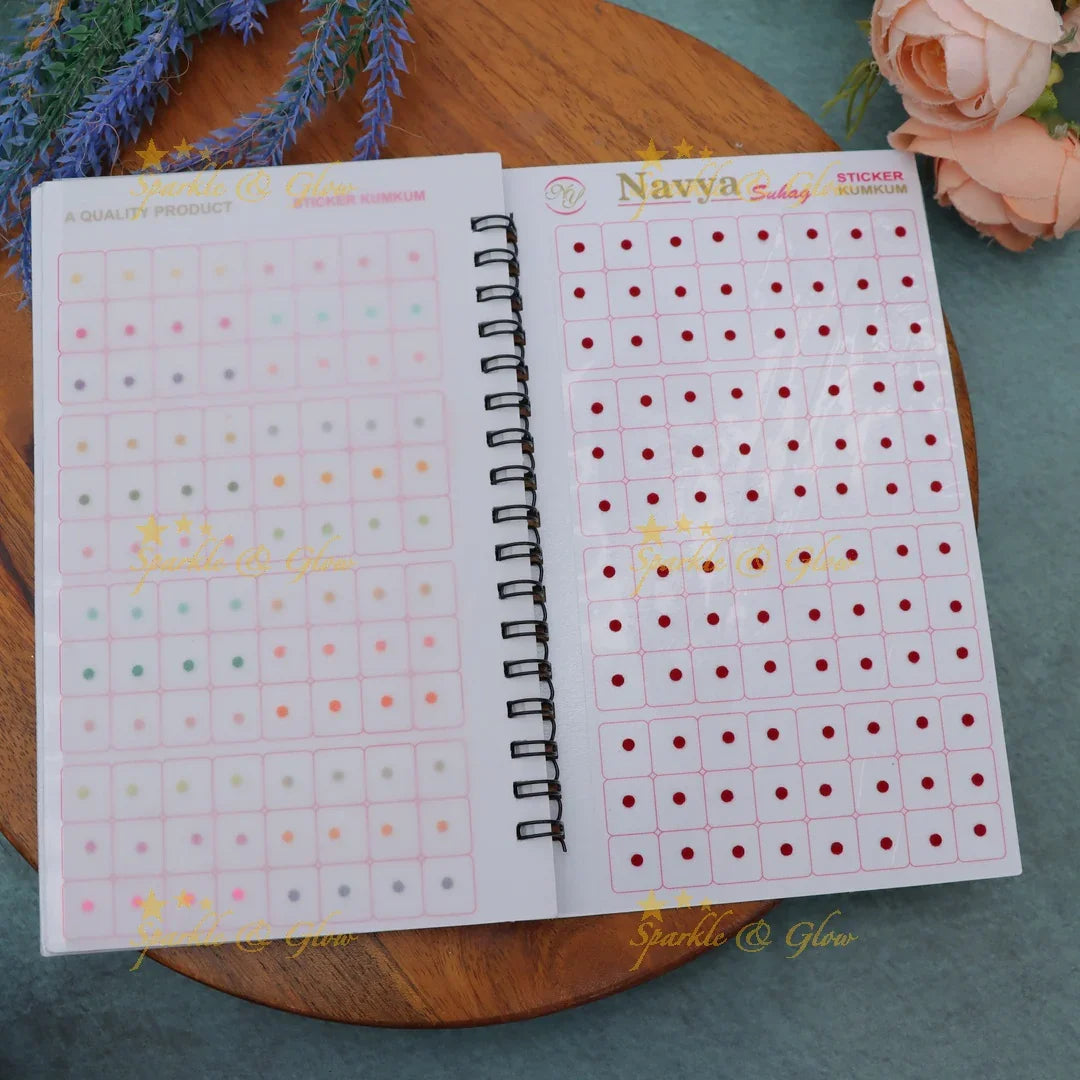 Navya Assorted Sizes Round Bindi Spiral Book
