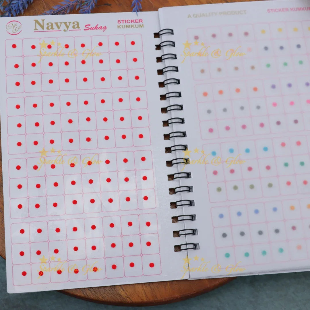 Navya Assorted Sizes Round Bindi Spiral Book