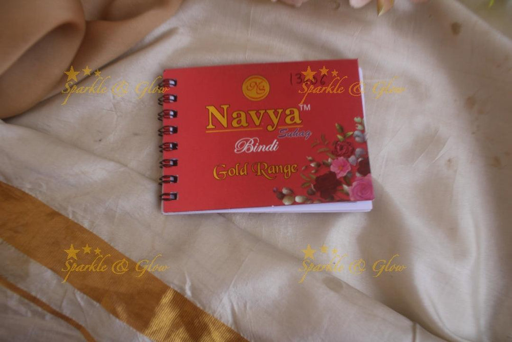 Navya round bindi with plain glitter and 3D with in spiral book in assorted colours - Sparkle and Glow