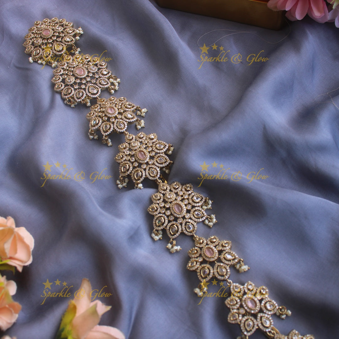 Statement Floral design medium size victorian jadabilla with stones pearls and beads