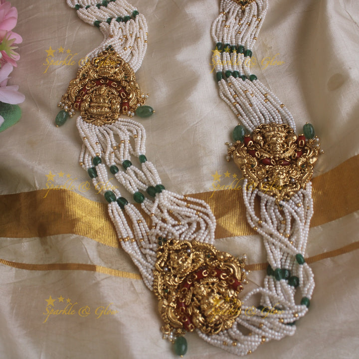 Statement celebrity inspired gold alike Nagas Jadabilla with coral stones