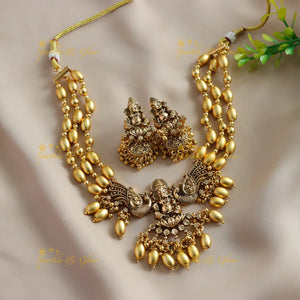 Ganesha Peacock High Neck Choker – Gold Layered