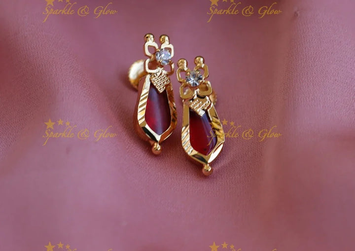 Blue Kerala Palaka Sparkle Earrings