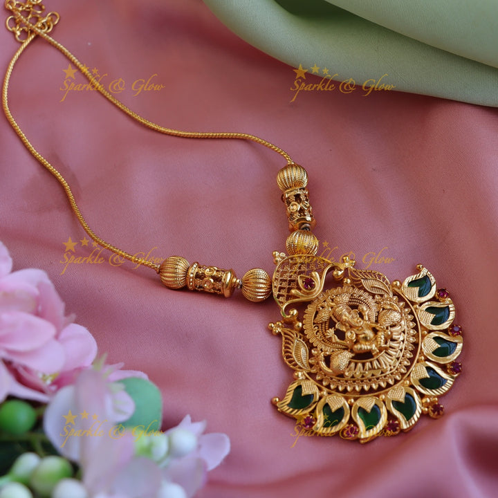 Idol Ganesha Mango design Kerala style necklace