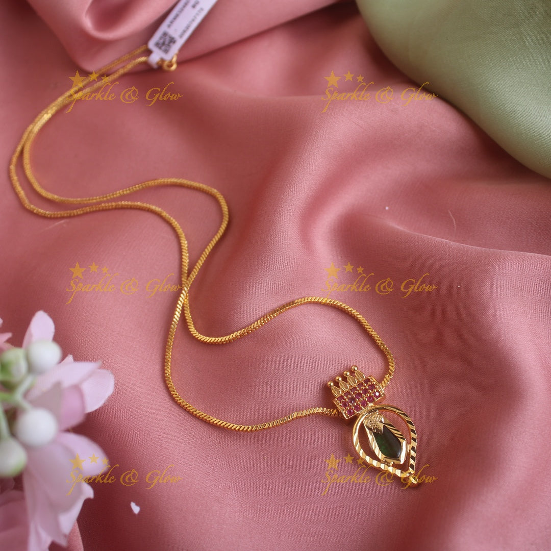 Elegant Kerala style non idol pendant necklace