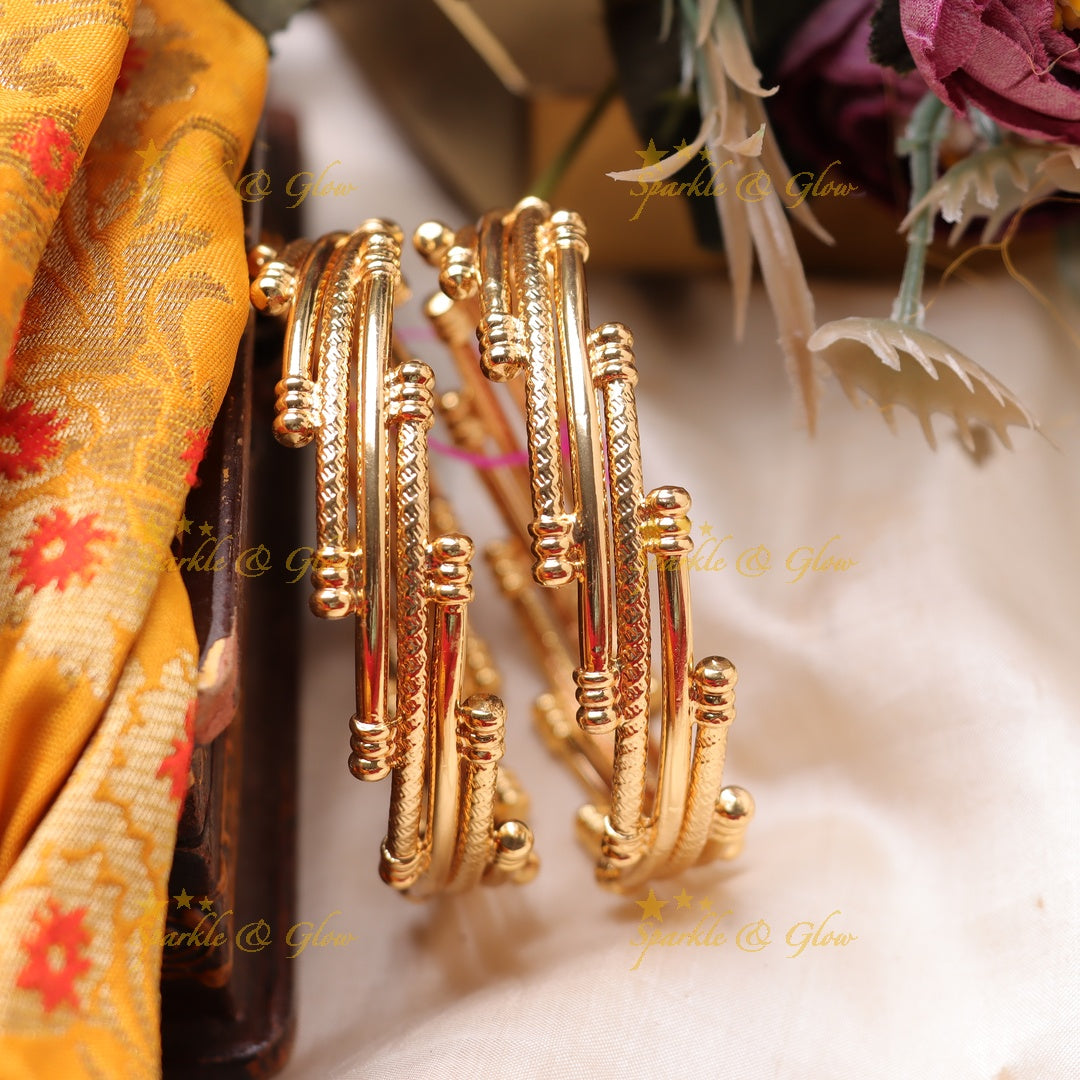 Gorgeous Cross line bangles a pair, 2.4