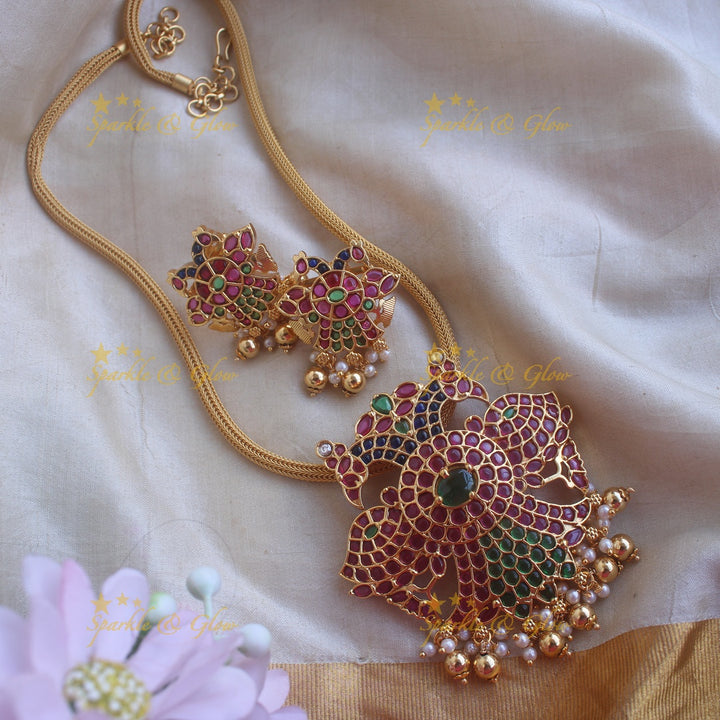 Beautiful Kemp Peacock mango pendant necklace