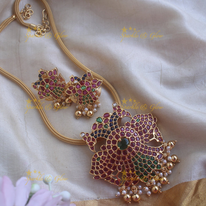 Beautiful Kemp Peacock mango pendant necklace