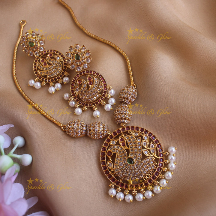 Elegant Kemp Peacock Pendant Necklace