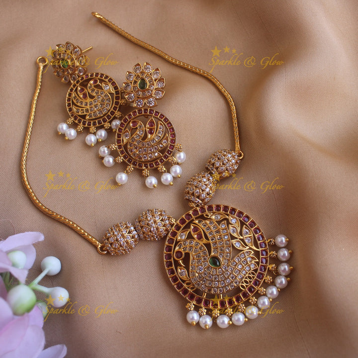 Elegant Kemp Peacock Pendant Necklace