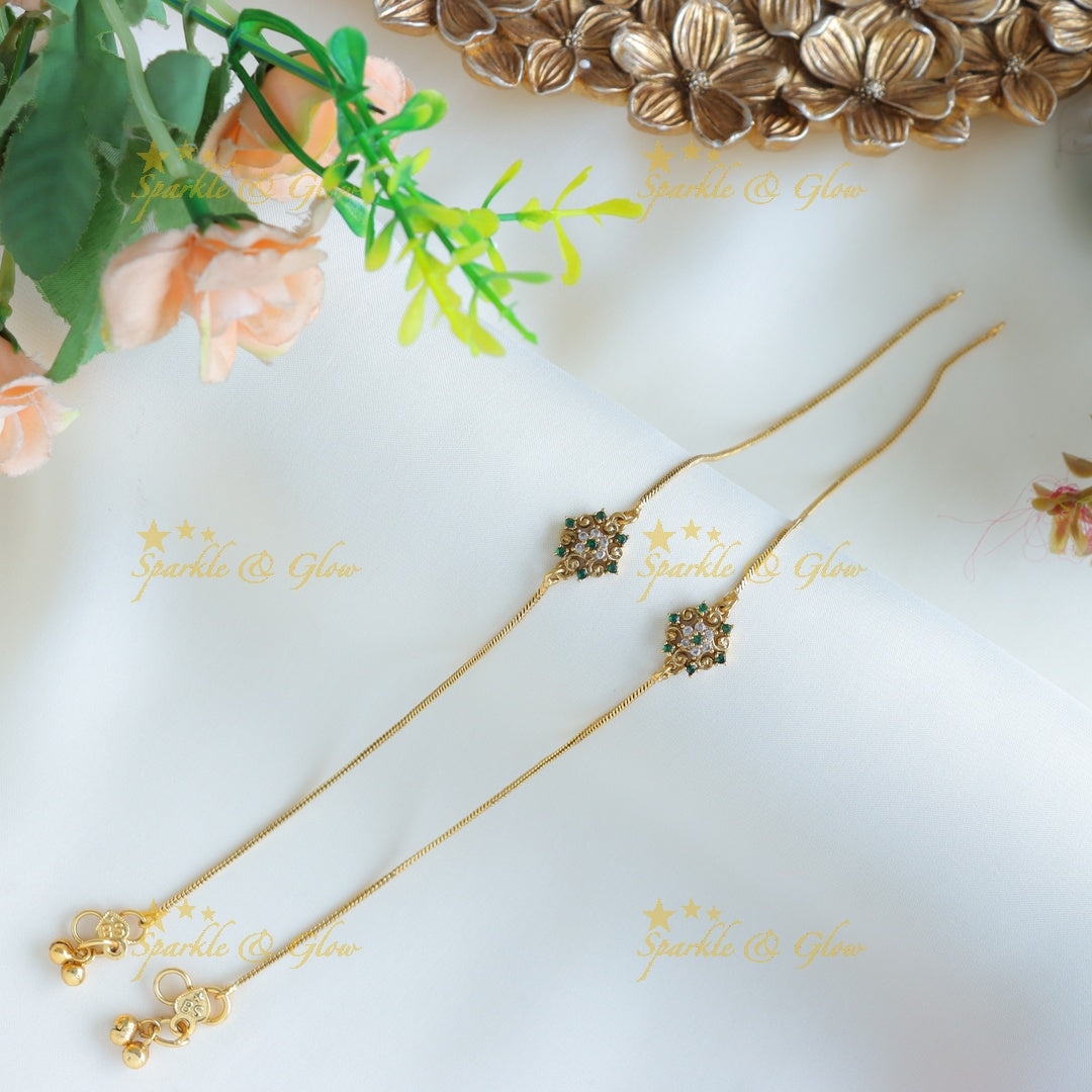Grand Flower design Anklet-Multi