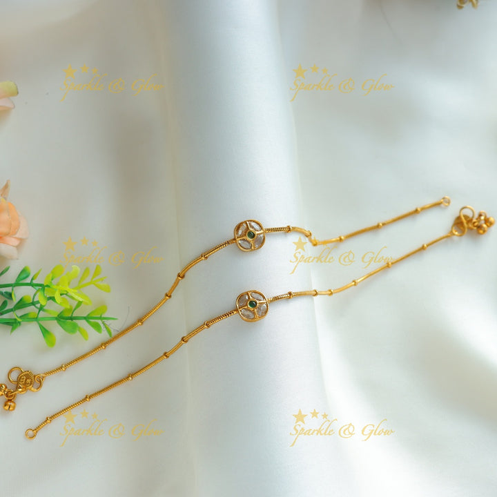 Sparkling non idol Anklet-Rubywhite