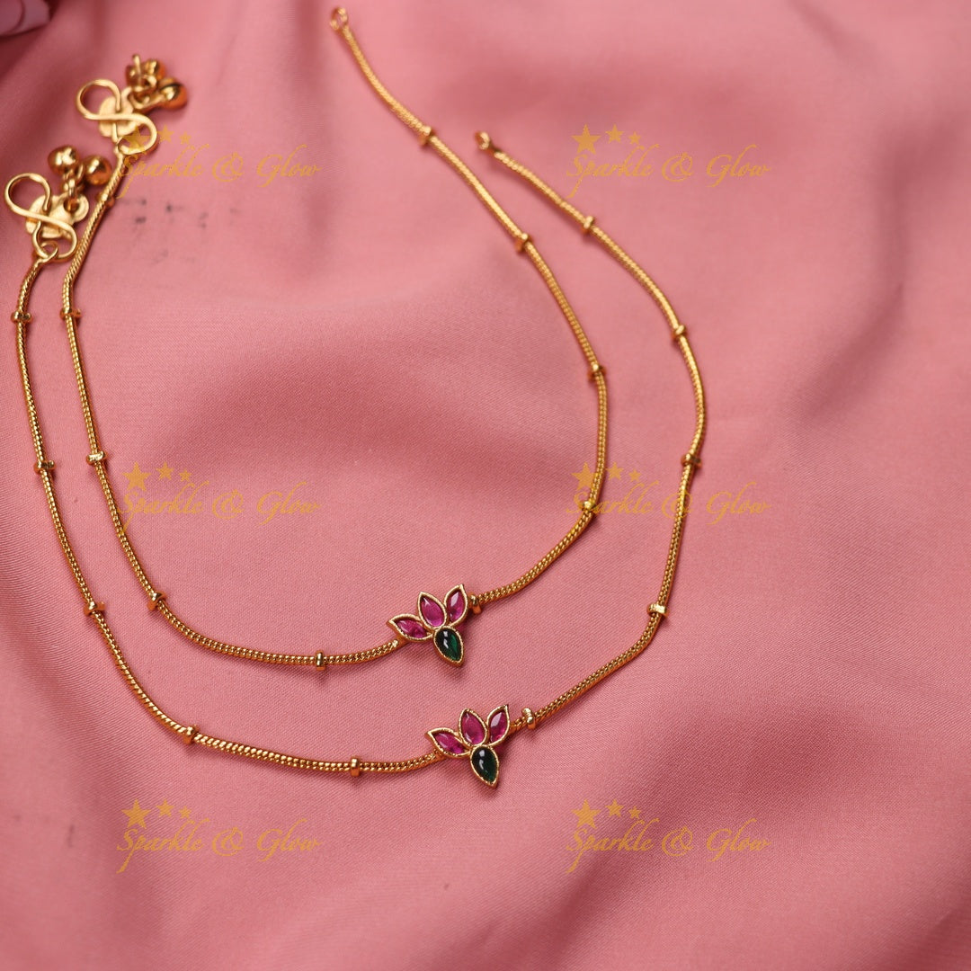 Elegant Lotus design Anklet