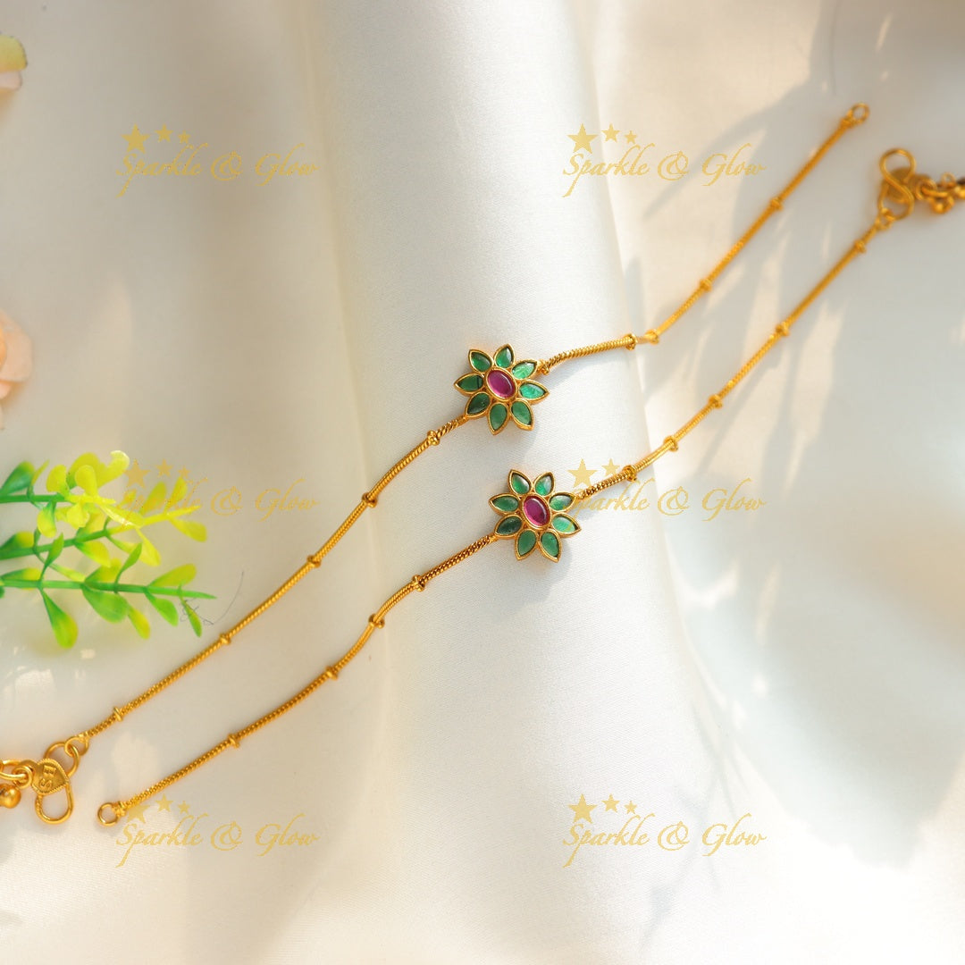 Elegant Sunflower design Anklet