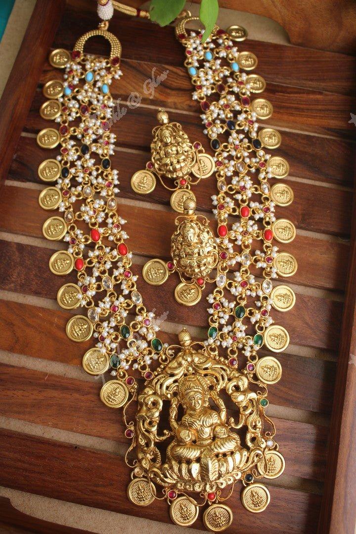 Gold look alike three layer coin nagas haram - Navarathna - Sparkle and Glow