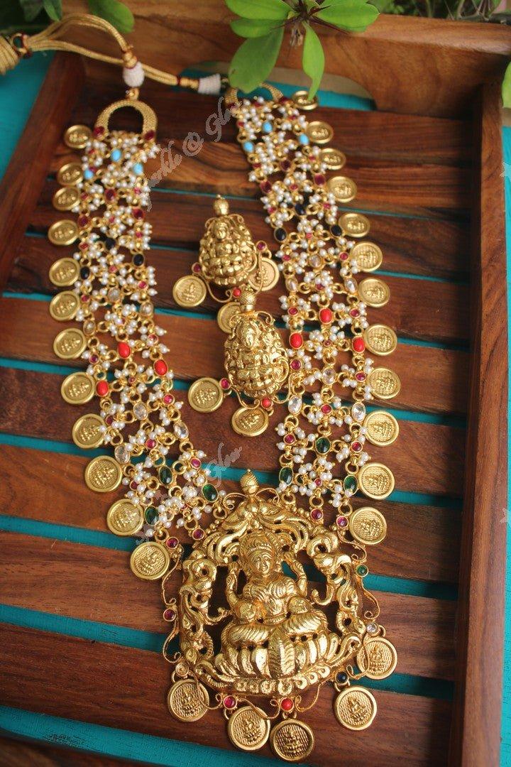 Gold look alike three layer coin nagas haram - Navarathna - Sparkle and Glow