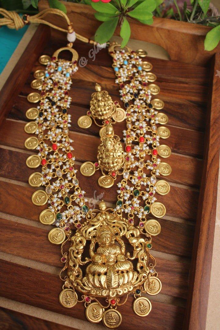 Gold look alike three layer coin nagas haram - Navarathna - Sparkle and Glow