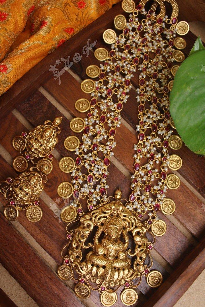 Gold look alike three layer coin nagas haram - Navarathna - Sparkle and Glow