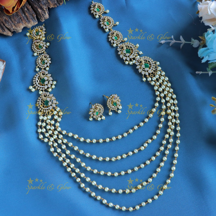 Grand Peacock Layered Rani Haram