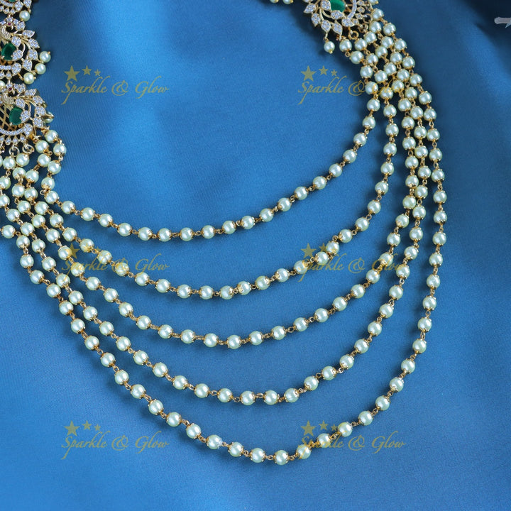 Grand Peacock Layered Rani Haram