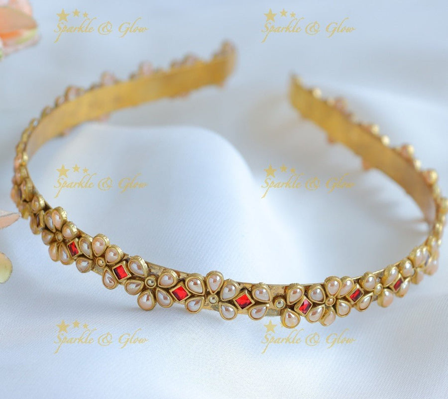 Stunning Flower design Silk thread Hairband - Sparkle and Glow - 