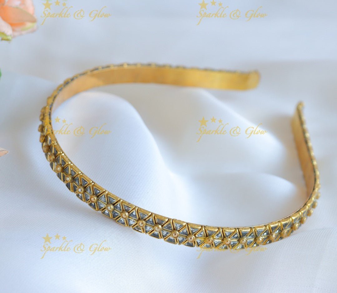 Stunning Rhombus design Silk thread Hairband - Sparkle and Glow - 