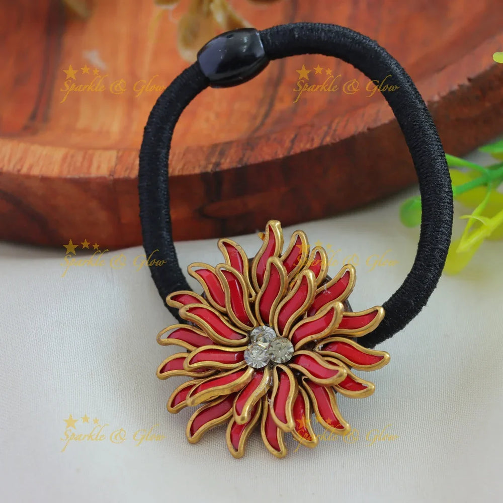 Grand Sunflower Silkthread Hairband-Orange - Sparkle and Glow