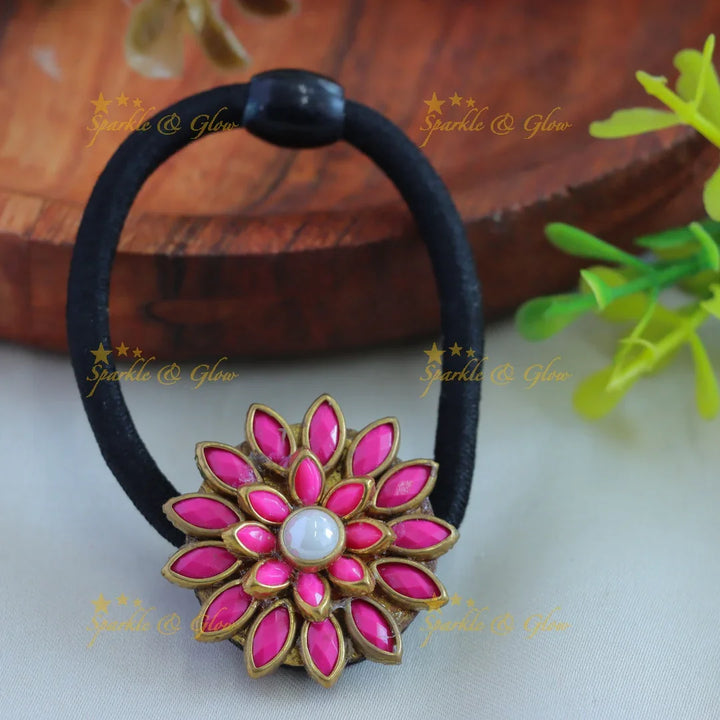 Elegant Sunflower design Silkthread Hairband-Yellow - Sparkle and Glow