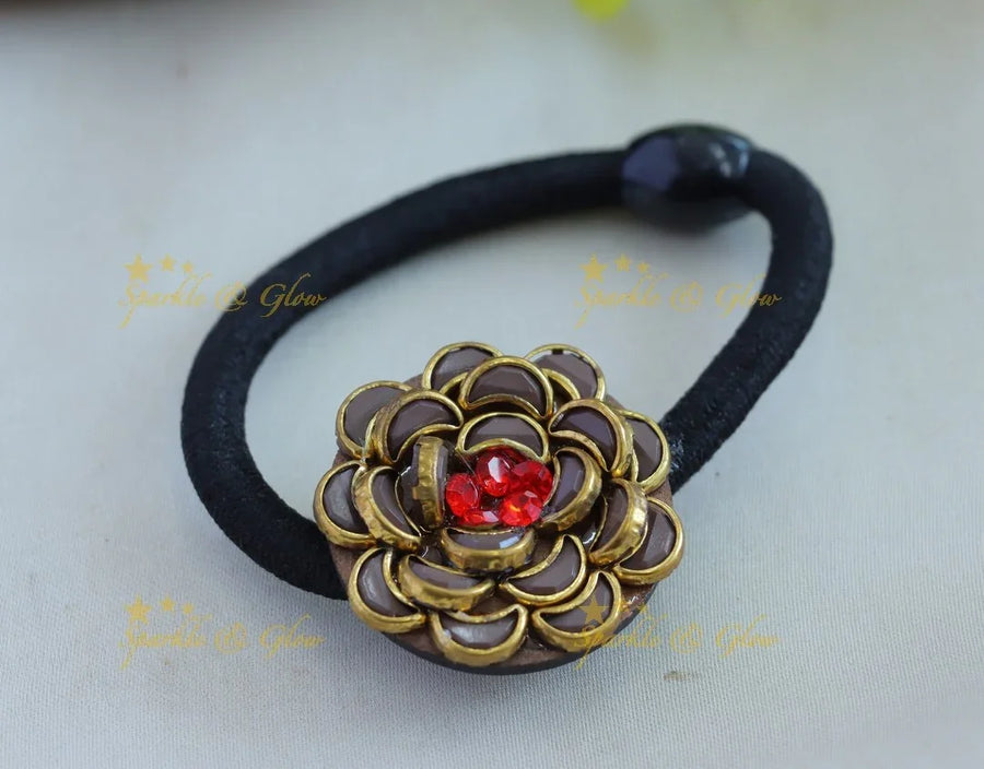 Gracious Lotus Floral design Hairband - Sparkle and Glow