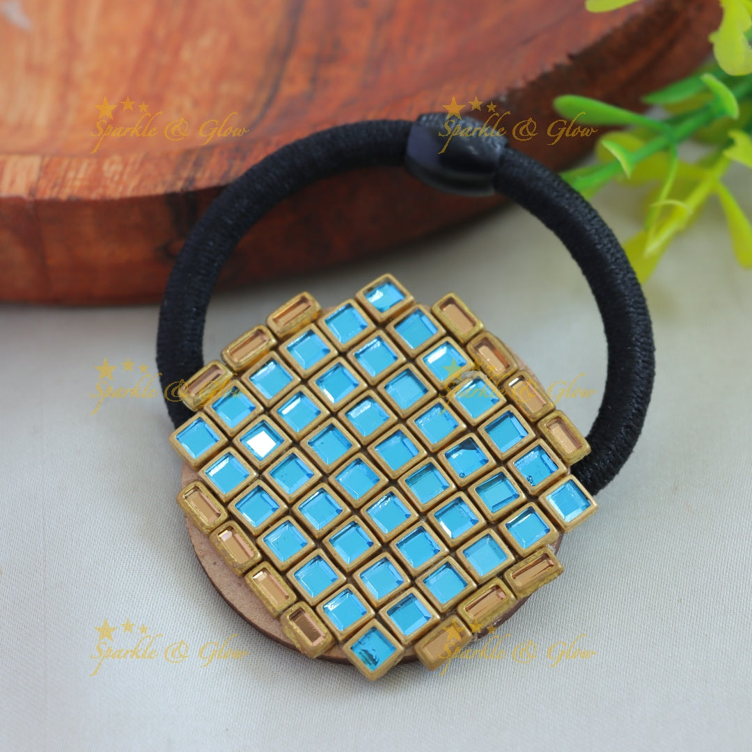 Beautiful square design Silkthread Hairband