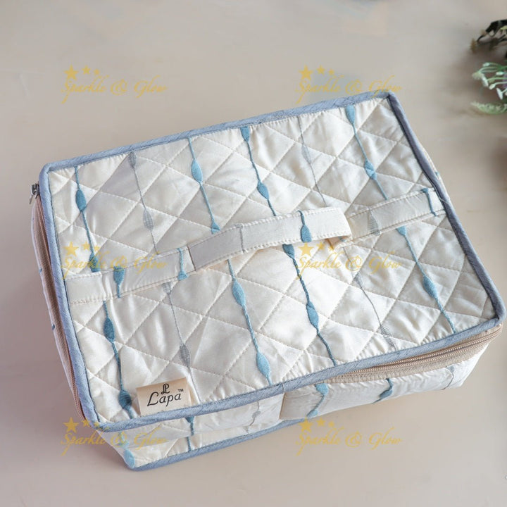 Gracious Multiple section embroidery design Jewellery Organiser - White - Sparkle and Glow - 