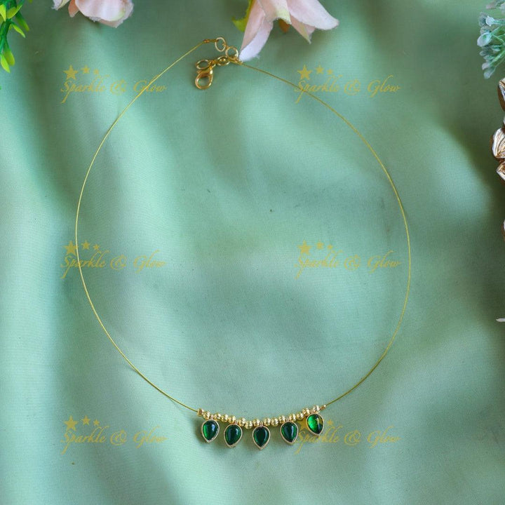 Sparkling waterdrop design Invisible short necklace - Sparkle and Glow