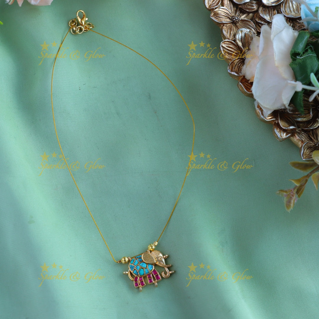 Stunning Elephant Invisible Pendant Necklace