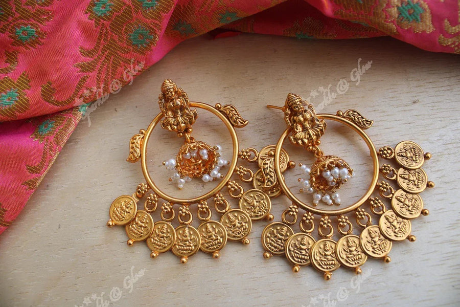 Matte polished Lakshmi Balis - Sparkle and Glow