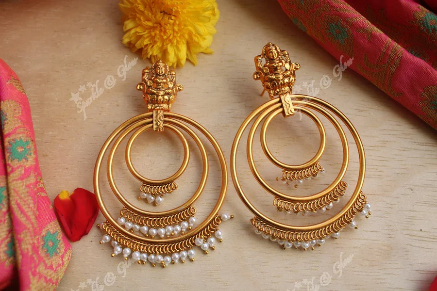 Matte polished Lakshmi Balis - Sparkle and Glow
