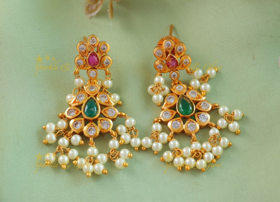 Premium matte Floral guttapusalu Earrings