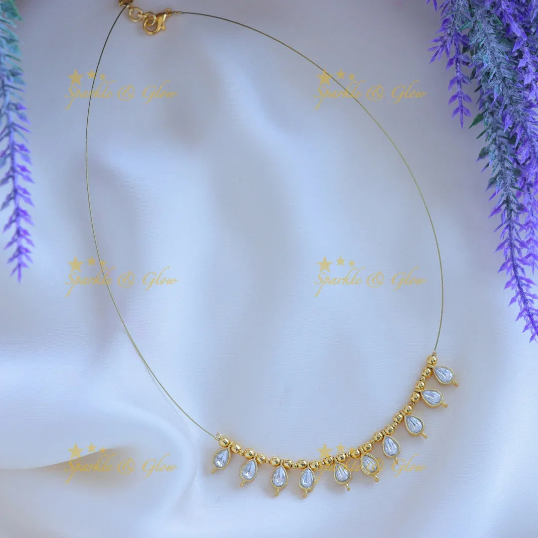 Elegant Waterdrop design invisible short necklace-Ruby - Sparkle and Glow