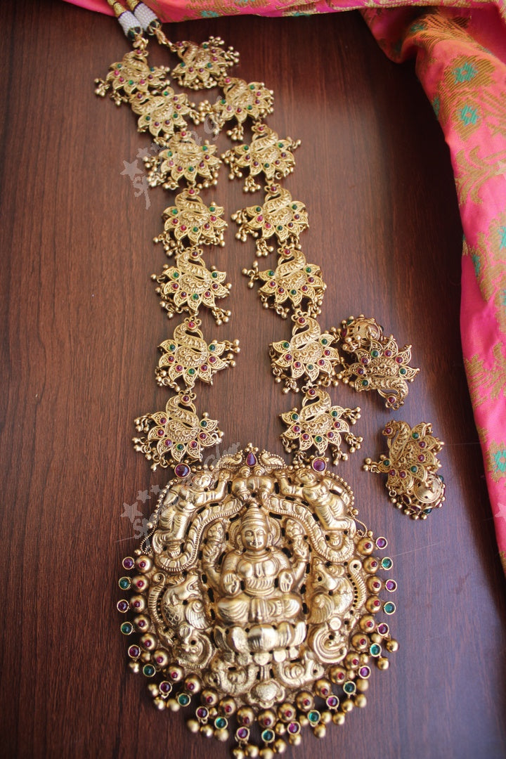 Gorgeous Nagas antique polished peacock style haram