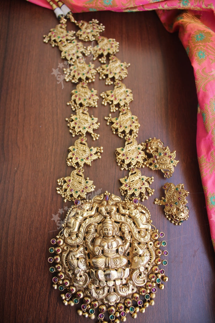 Gorgeous Nagas antique polished peacock style haram