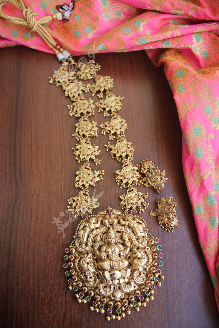 Gorgeous Nagas antique polished peacock style haram
