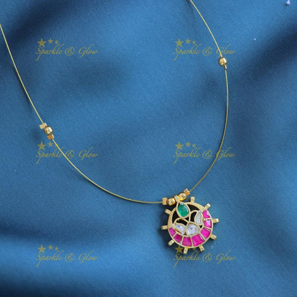 Gracious Half moon design Invisible short necklace - Sparkle and Glow